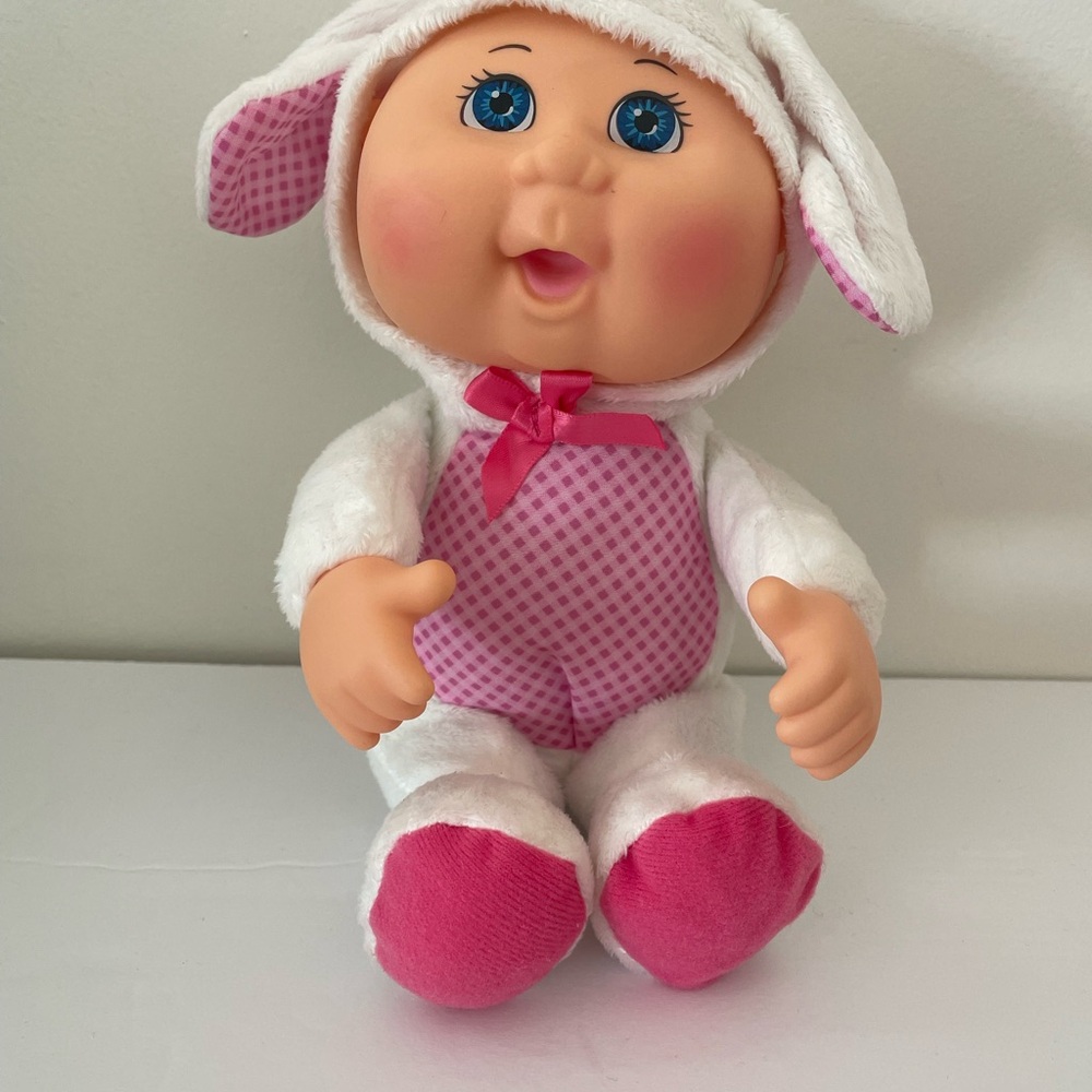 Cabbabe Pal Adorable Pink and White Plush Doll